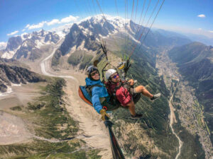 paragliding in Chamonix France